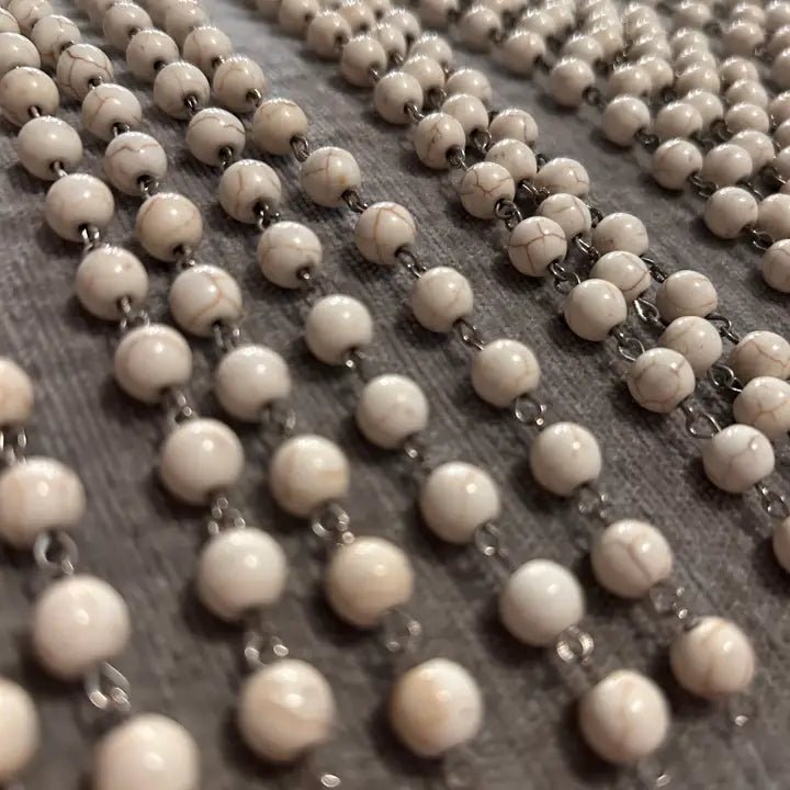 Vibes Fashion White Turquoise Trucker Cap Chain - Deadwood South Boutique & Company LLC