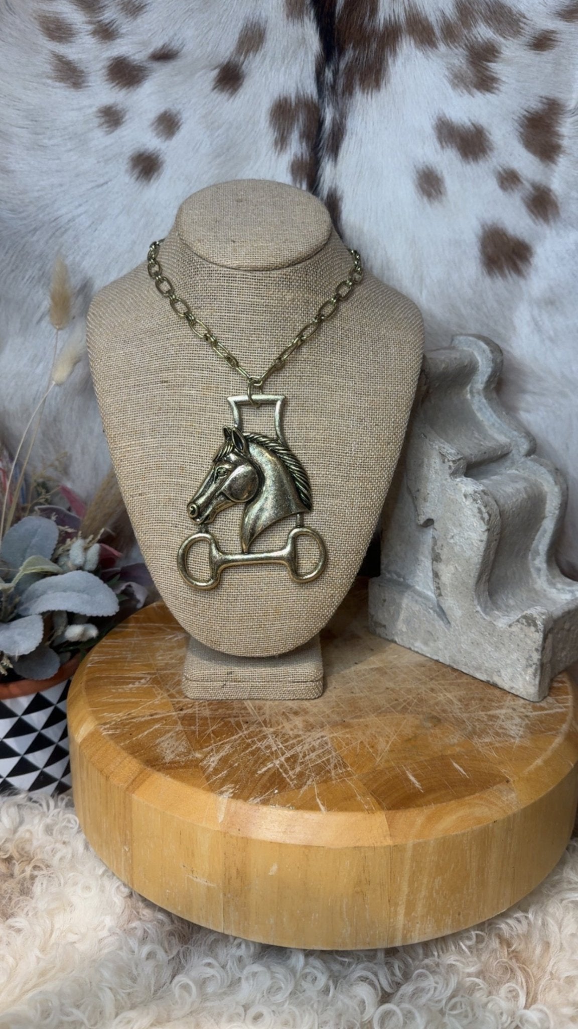 Vintage Horse Necklace - Deadwood South Boutique & Company LLC