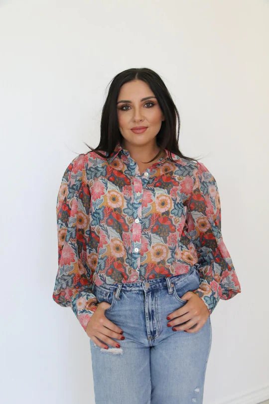 Vintage Poppy Blouse - Deadwood South Boutique & Company LLC