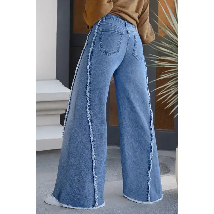 Vintage Raw Hem Flared Jeans - Deadwood South Boutique & Company LLC