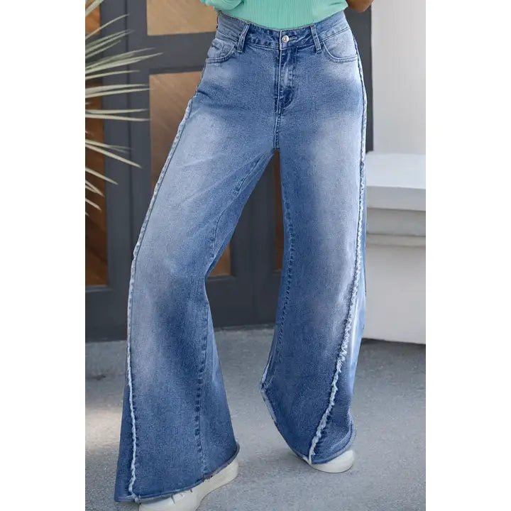 Vintage Raw Hem Flared Jeans - Deadwood South Boutique & Company LLC