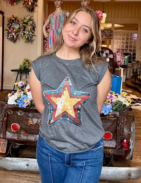 Vintage Star Graphic Tank - Deadwood South Boutique & Company LLC