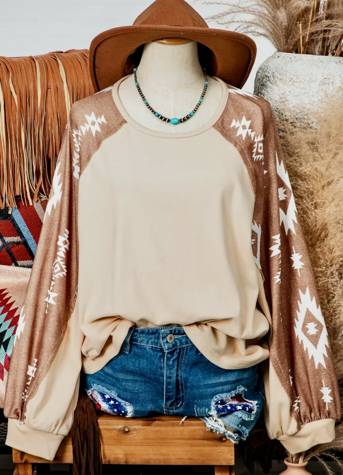 Western Patch Top - Deadwood South Boutique & Company LLC