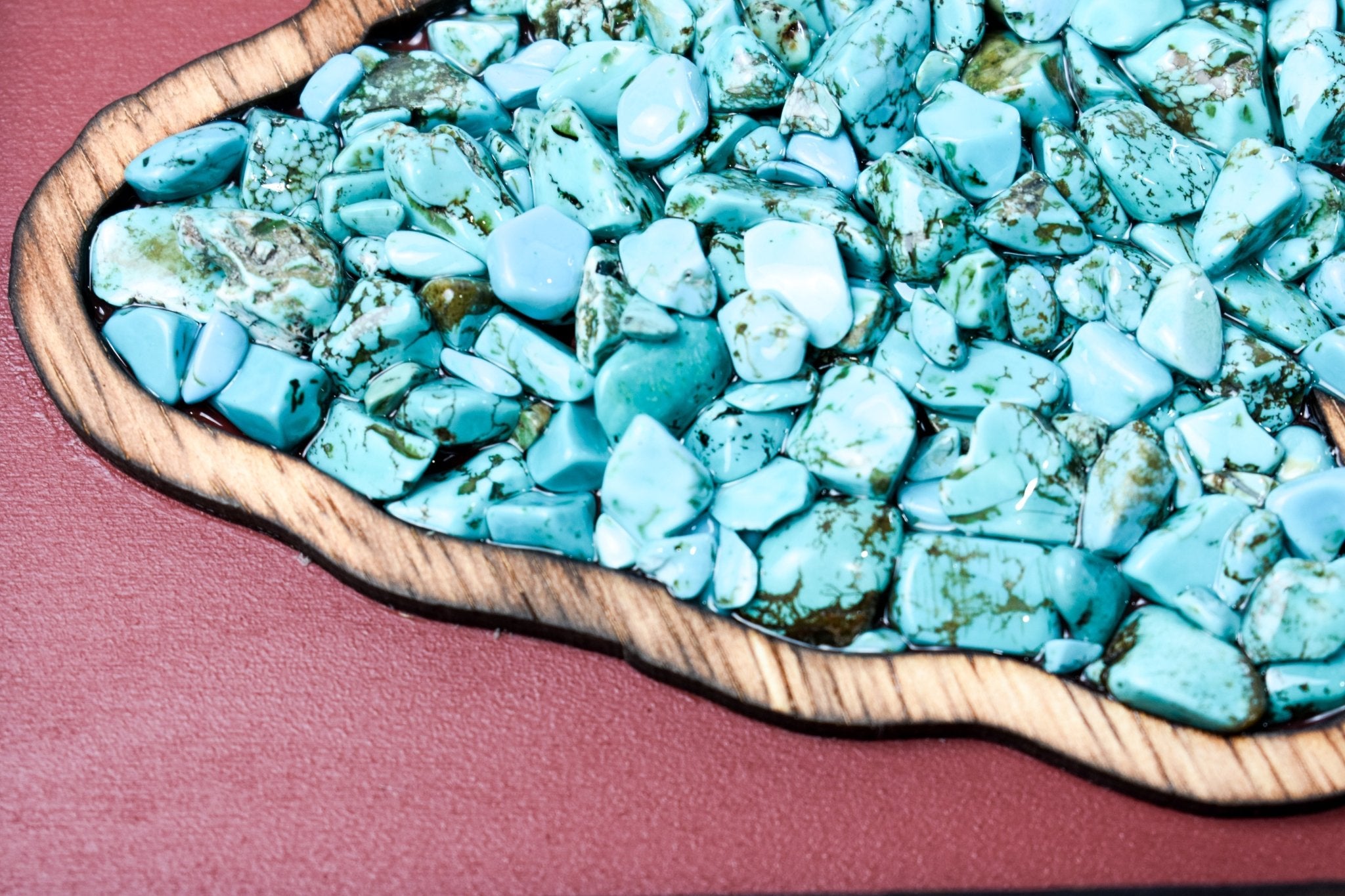 Wood & Turquoise Art Work - Deadwood South Boutique & Company LLC