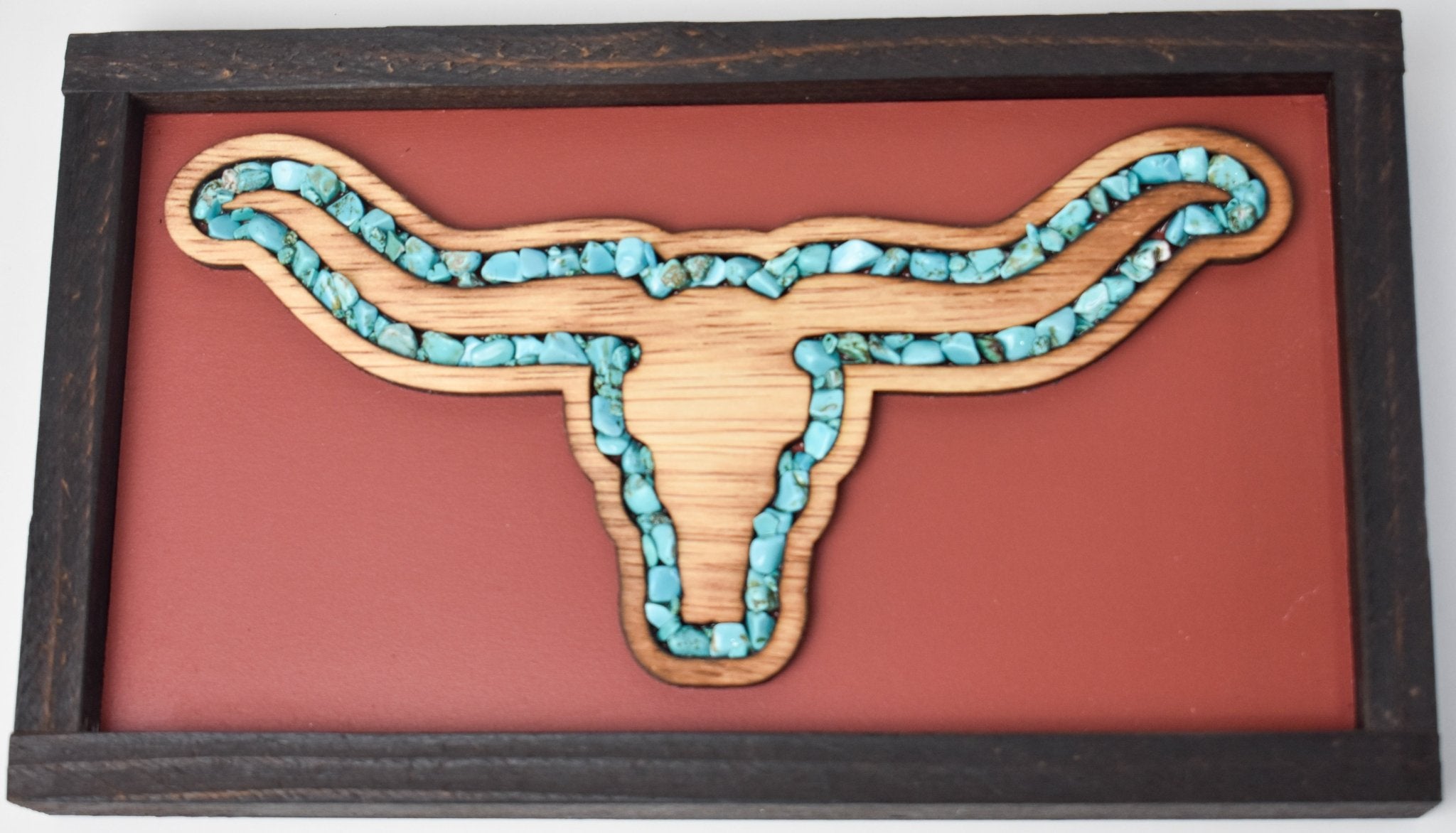 Wood & Turquoise Art Work - Deadwood South Boutique & Company LLC
