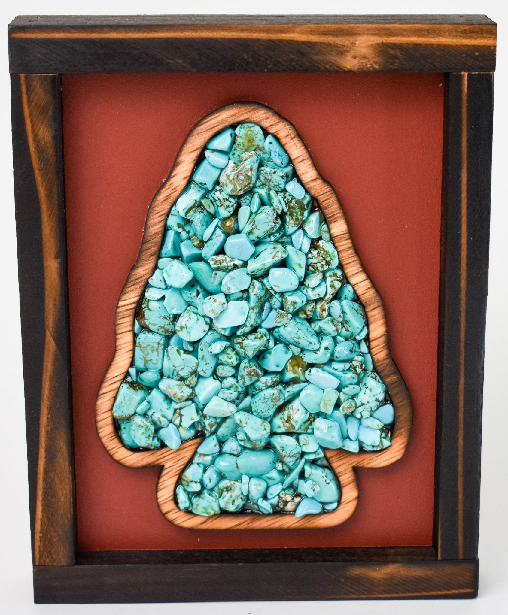 Wood & Turquoise Art Work - Deadwood South Boutique & Company LLC