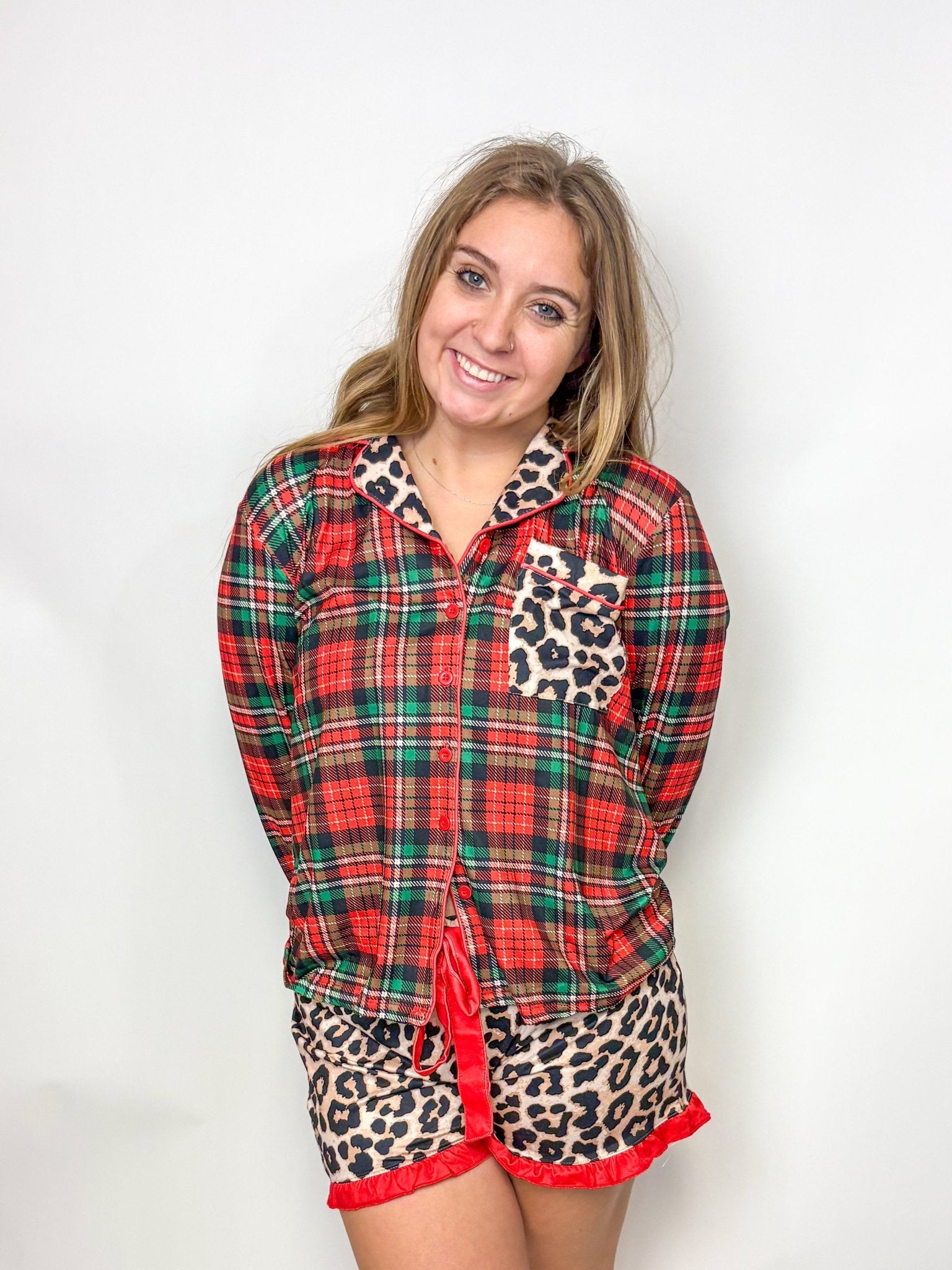 Wrapped In Safari Chic Plaid PJ'S - Deadwood South Boutique & Company LLC