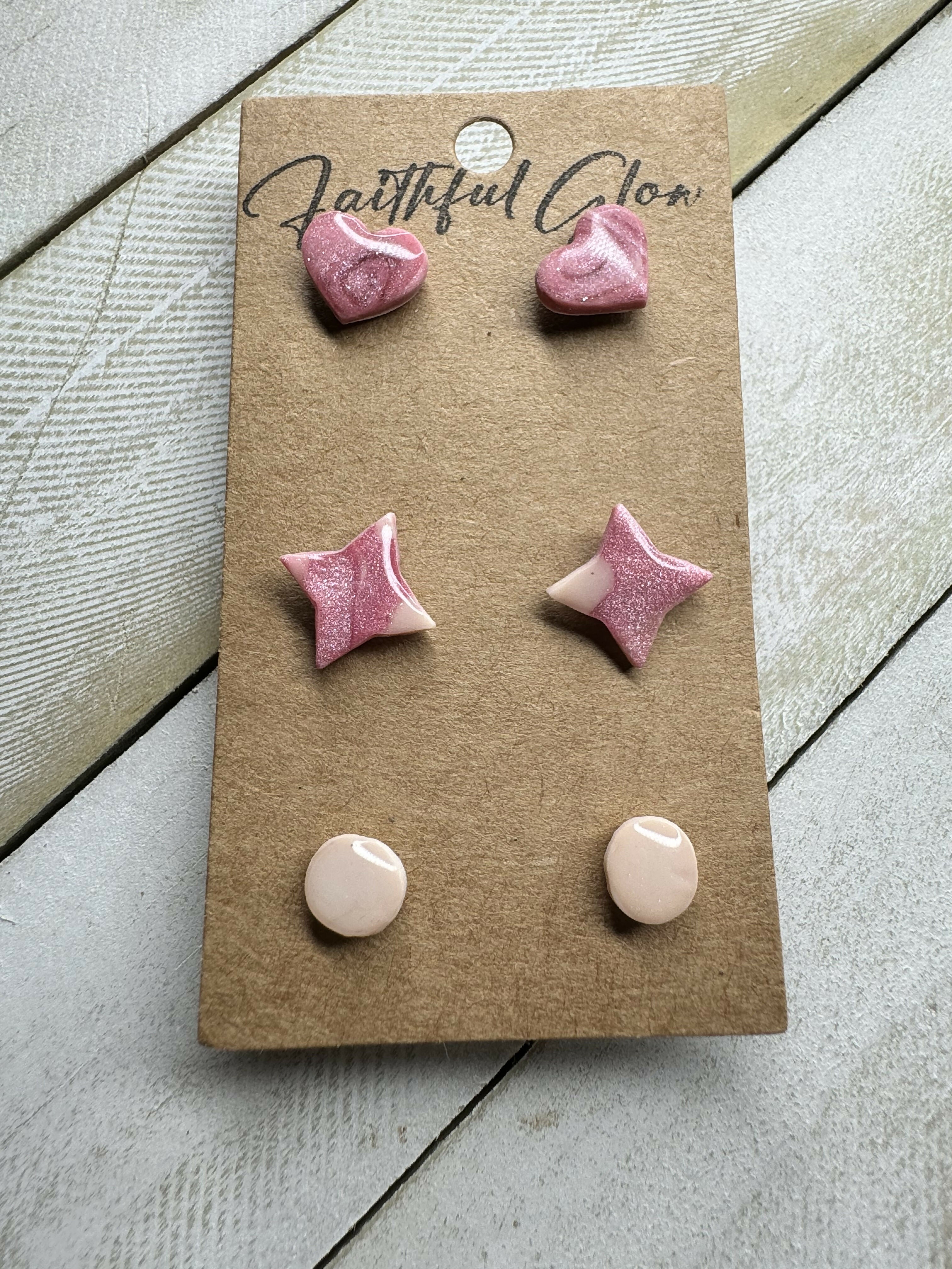 Lovely Stud Trio-Jewelry-Faithful Glow-Deadwood South Boutique, Women's Fashion Boutique in Henderson, TX