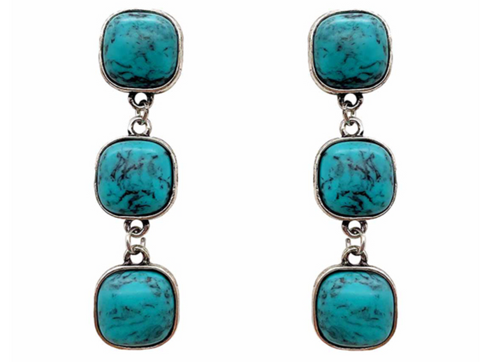 The Shanna Turquoise Earrings-Earrings-Deadwood South Boutique & Company-Deadwood South Boutique, Women's Fashion Boutique in Henderson, TX