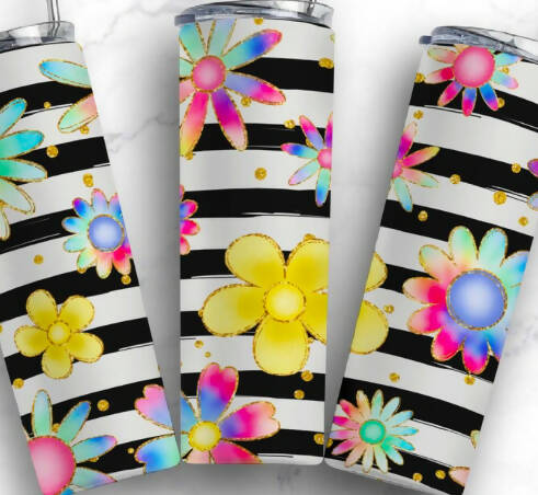 20 oz skinny tumbler-drinkware-Checkered Chick Creations-Deadwood South Boutique, Women's Fashion Boutique in Henderson, TX