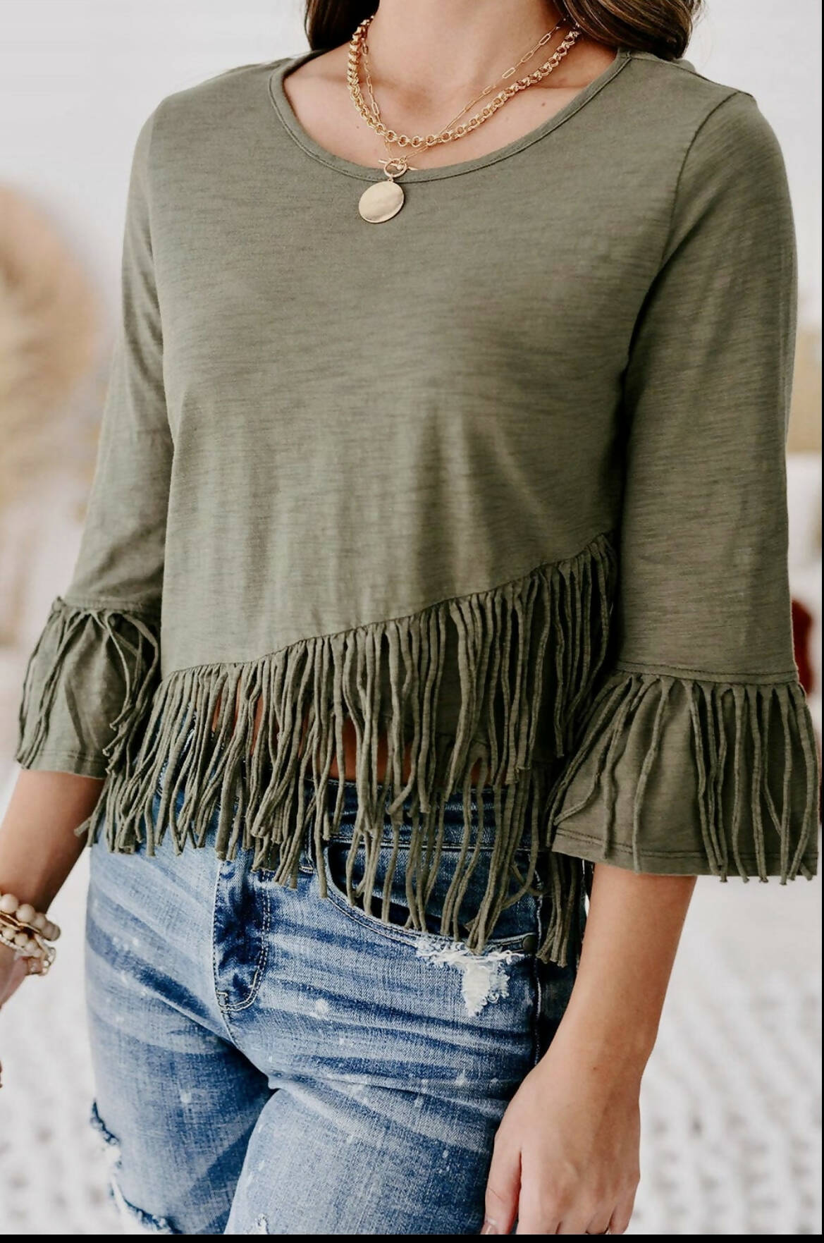 Judith Fringe Crop Top-Short Sleeves-Vintage Cowgirl-Deadwood South Boutique, Women's Fashion Boutique in Henderson, TX