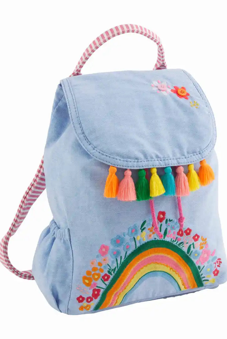 Mud Pie Rainbow Drawstring Backpack-Backpacks-Deadwood South Boutique & Company-Deadwood South Boutique, Women's Fashion Boutique in Henderson, TX