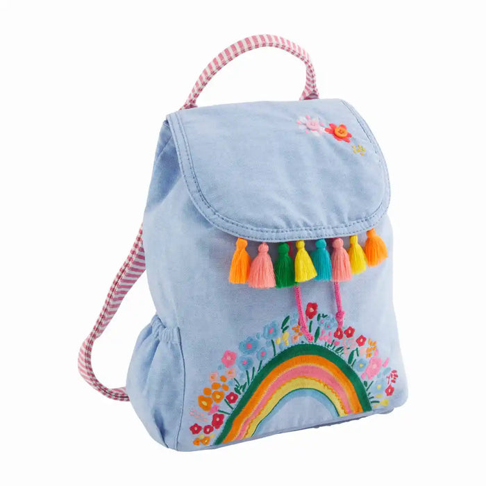 Mud Pie Rainbow Drawstring Backpack-Backpacks-Deadwood South Boutique & Company-Deadwood South Boutique, Women's Fashion Boutique in Henderson, TX