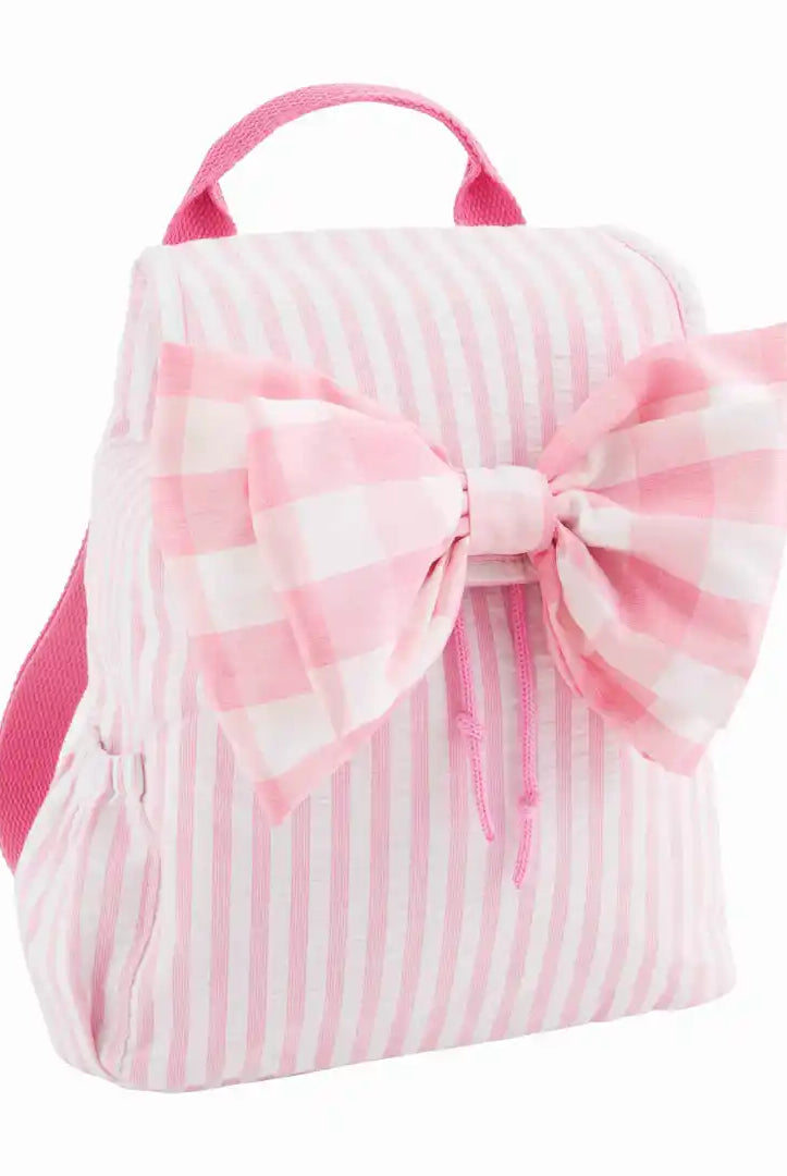 Mud Pie Bow Drawstring Backpack-Backpacks-Deadwood South Boutique & Company-Deadwood South Boutique, Women's Fashion Boutique in Henderson, TX