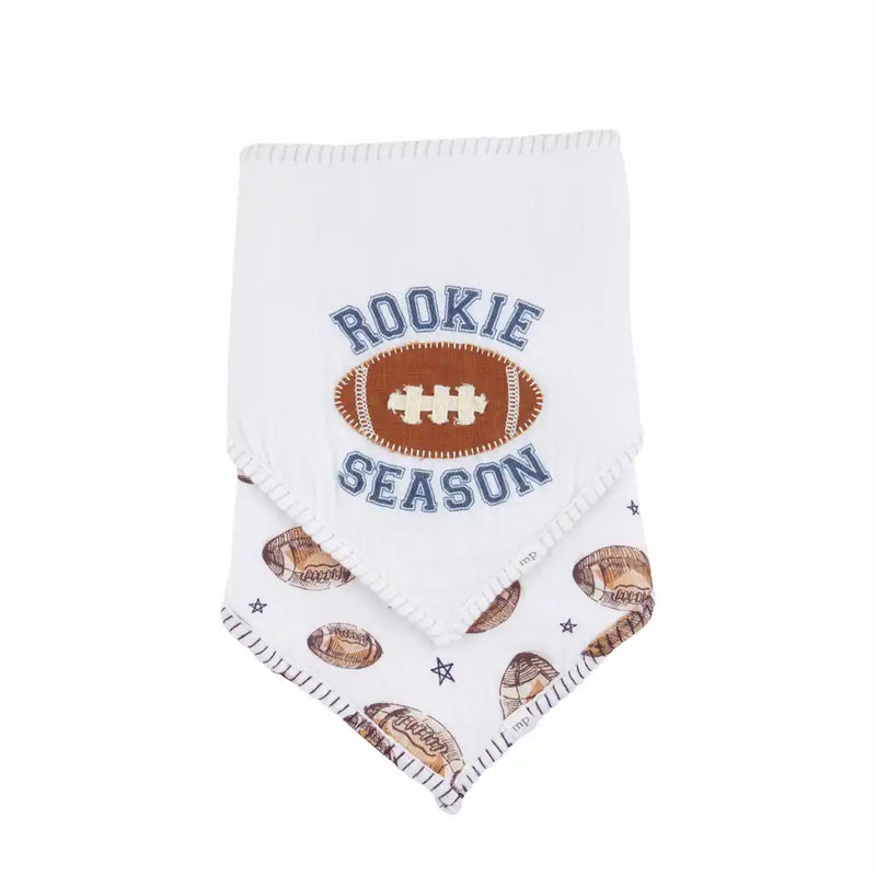 Mud Pie Blue Rookie Season Bib Set