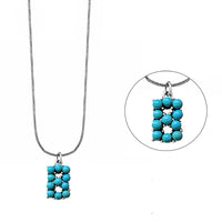 Turquoise Initial Stone Necklace-Necklaces-Deadwood South Boutique & Company-Deadwood South Boutique, Women's Fashion Boutique in Henderson, TX