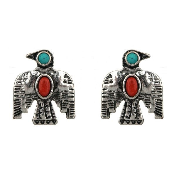 The Thunderbird Turquoise Earrings-Earrings-Deadwood South Boutique & Company-Deadwood South Boutique, Women's Fashion Boutique in Henderson, TX