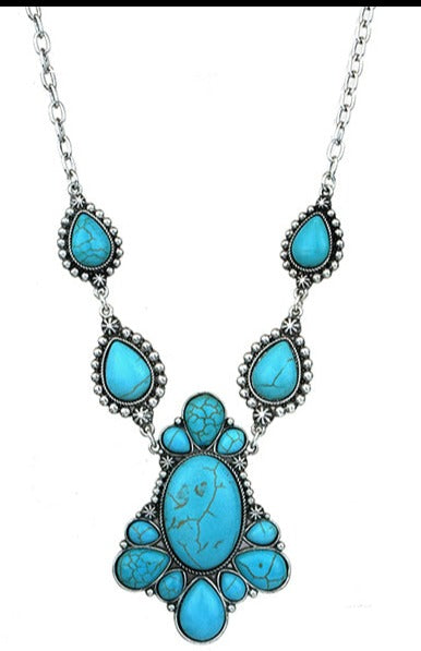 The Stella Turquoise Fashion Necklace-Necklaces-Deadwood South Boutique & Company-Deadwood South Boutique, Women's Fashion Boutique in Henderson, TX