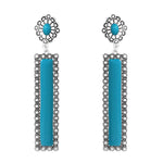 Rectangle Concho Earrings