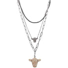 The Lariat Cow Fashion Necklace-Necklaces-Deadwood South Boutique & Company-Deadwood South Boutique, Women's Fashion Boutique in Henderson, TX