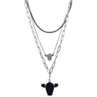 The Lariat Cow Fashion Necklace-Necklaces-Deadwood South Boutique & Company-Deadwood South Boutique, Women's Fashion Boutique in Henderson, TX