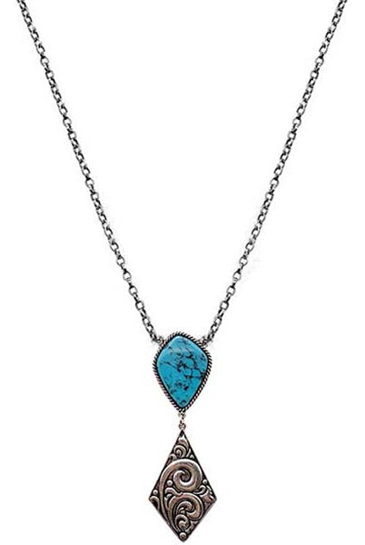 The Turquoise Concho Fashion Necklace-Necklaces-Deadwood South Boutique & Company-Deadwood South Boutique, Women's Fashion Boutique in Henderson, TX