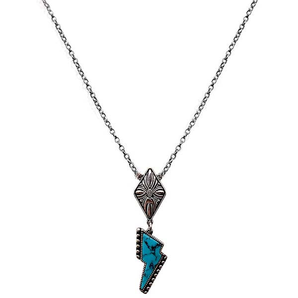 The Lightening Bolt Concho Fashion Necklace-Necklaces-Deadwood South Boutique & Company-Deadwood South Boutique, Women's Fashion Boutique in Henderson, TX