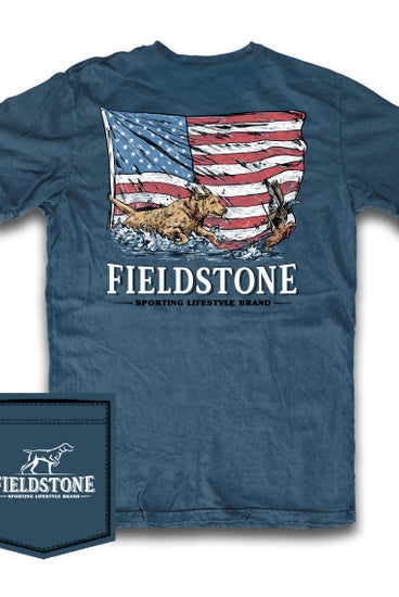 Fieldstone Outdoor Flag and Water Graphic Tee-Graphic Tees-Deadwood South Boutique & Company-Deadwood South Boutique, Women's Fashion Boutique in Henderson, TX