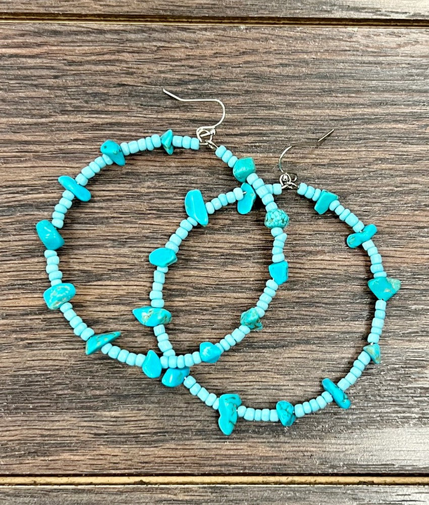 The Amy Turquoise Earrings-Earrings-Deadwood South Boutique & Company-Deadwood South Boutique, Women's Fashion Boutique in Henderson, TX