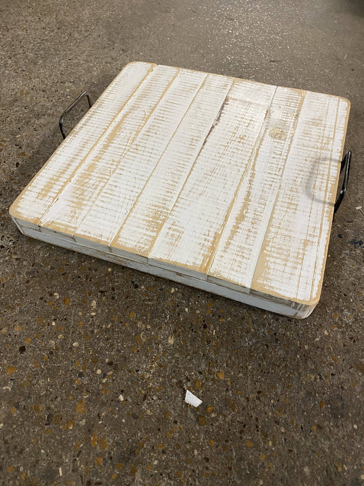 White Square Tray-Wood decor-Checkered Chick Creations-Deadwood South Boutique, Women's Fashion Boutique in Henderson, TX
