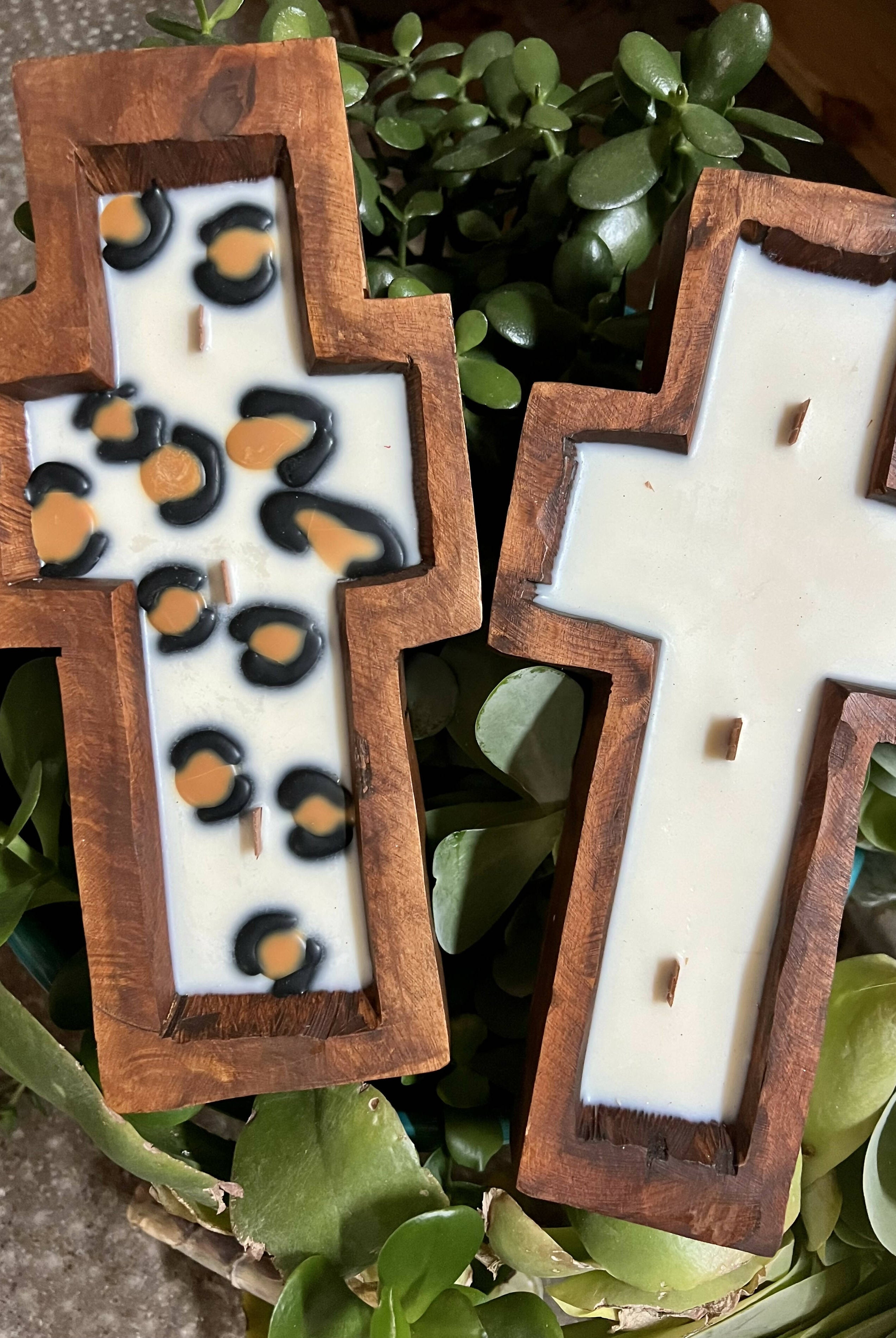 Cross Wooden Candle-Gifts-Vintage Cowgirl-Deadwood South Boutique, Women's Fashion Boutique in Henderson, TX