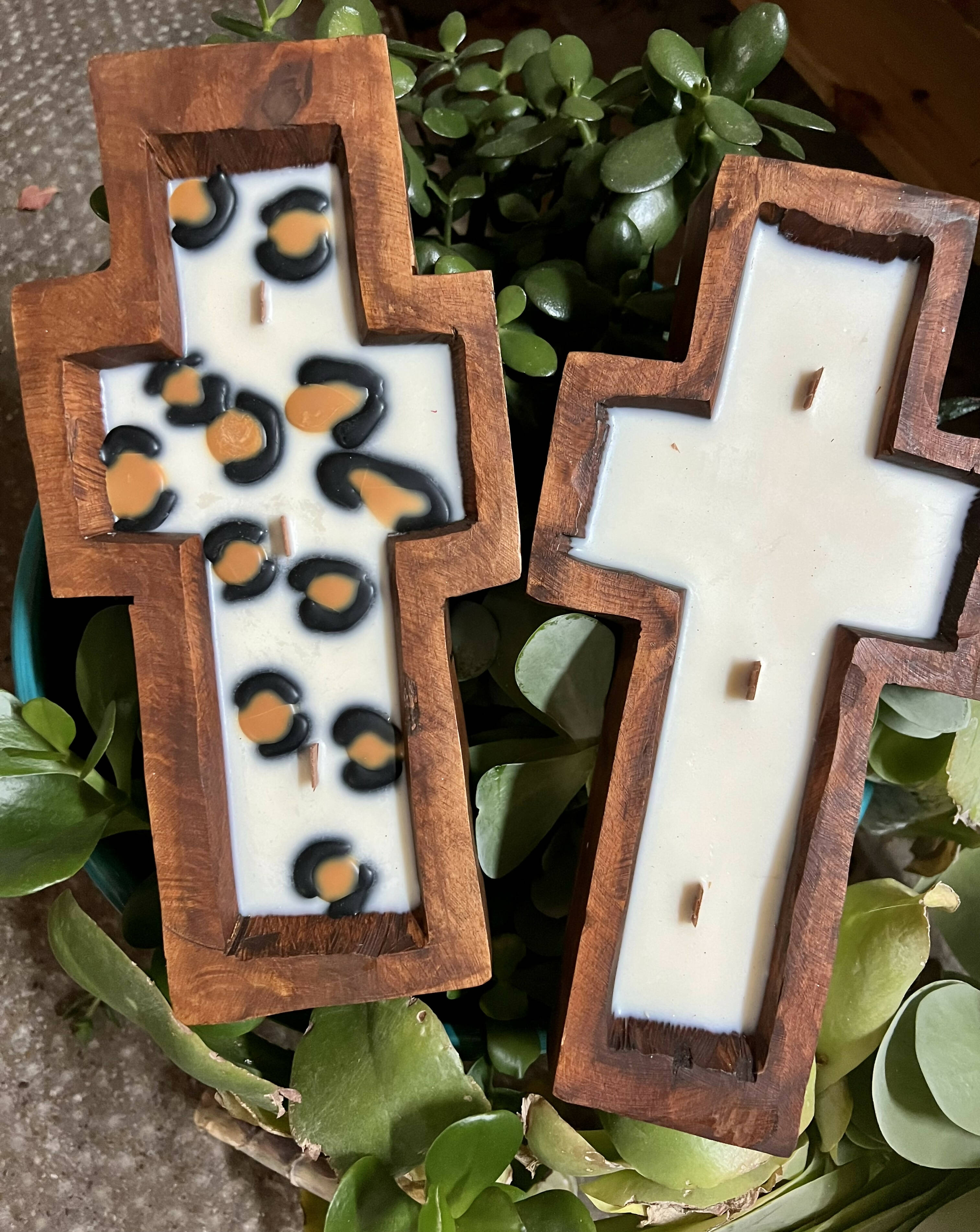 Cross Wooden Candle-Candles-Vintage Cowgirl-Deadwood South Boutique, Women's Fashion Boutique in Henderson, TX