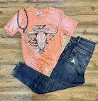 Western Skull Graphic Tee-Graphic Tees-Vintage Cowgirl-Deadwood South Boutique, Women's Fashion Boutique in Henderson, TX