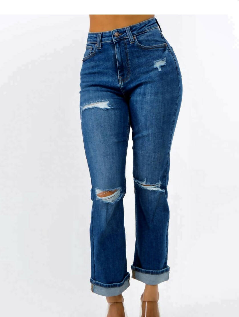 Lark Plus Size Boyfriend Jeans-Jeans-Vintage Cowgirl-Deadwood South Boutique, Women's Fashion Boutique in Henderson, TX