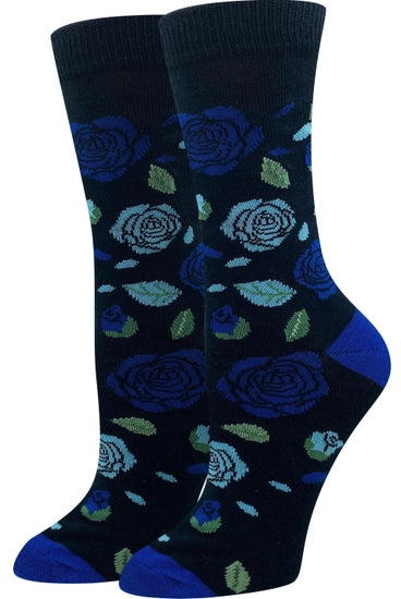Blue Roses Socks-Socks-Deadwood South Boutique & Company-Deadwood South Boutique, Women's Fashion Boutique in Henderson, TX