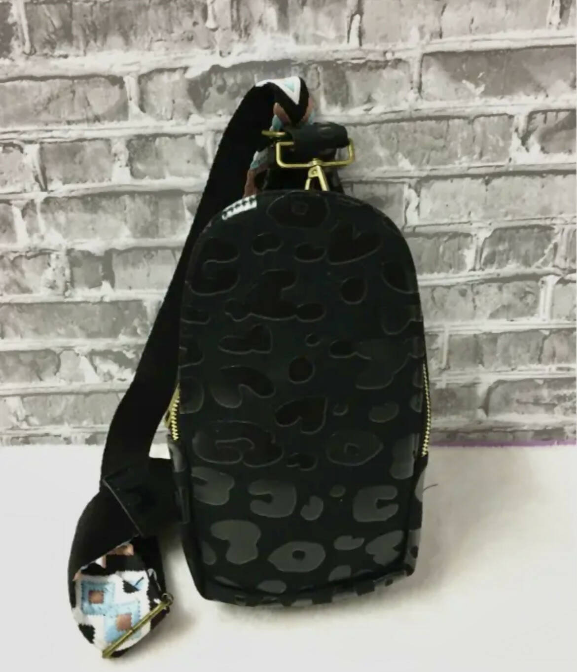 Black Leopard Sling Bag-Accessories-Vintage Cowgirl-Deadwood South Boutique, Women's Fashion Boutique in Henderson, TX