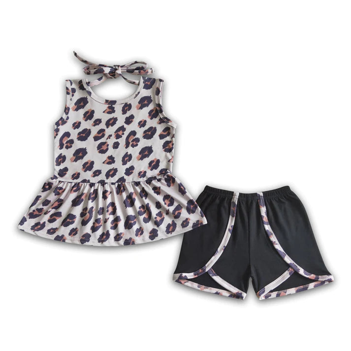 Leopard Sleeveless Short Set-Kids-Deadwood South Boutique & Company-Deadwood South Boutique, Women's Fashion Boutique in Henderson, TX