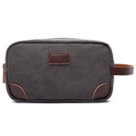Canvas & Leather Dopp Kit Travel Bag