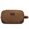 Canvas & Leather Dopp Kit Travel Bag