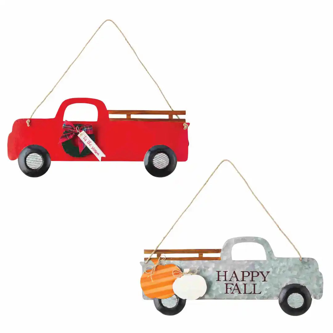 Mud Pie Holiday Reversible Truck Door Hanger-Home Decor & Gifts-Deadwood South Boutique & Company-Deadwood South Boutique, Women's Fashion Boutique in Henderson, TX