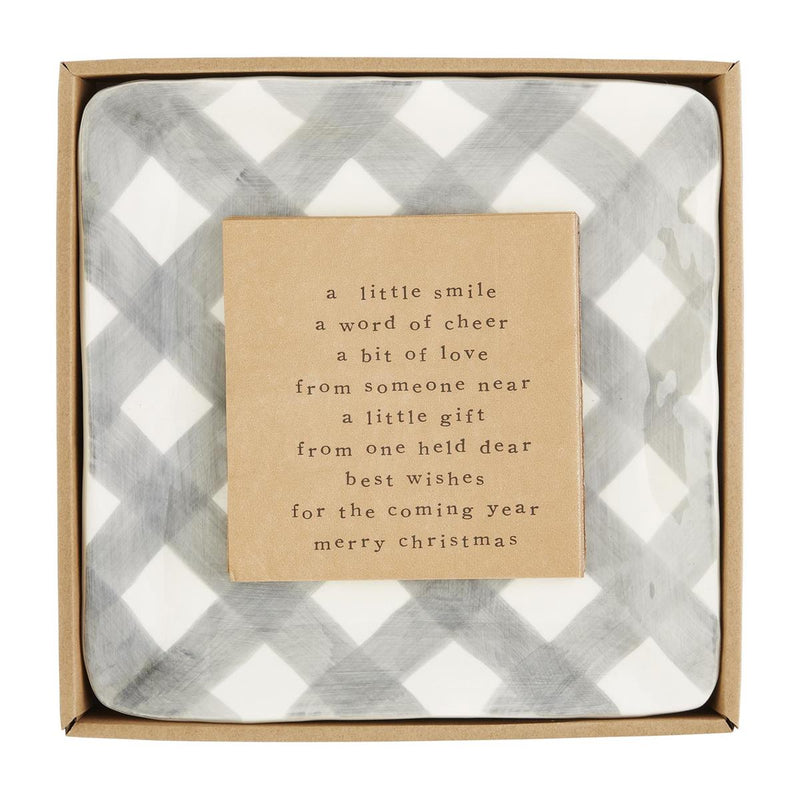 Mud Pie Check Cheese Plate Set-Home Decor & Gifts-Deadwood South Boutique & Company-Deadwood South Boutique, Women's Fashion Boutique in Henderson, TX