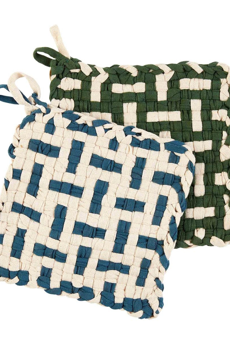 Mud Pie Woven Pot Holder Sets-Home Decor & Gifts-Deadwood South Boutique & Company-Deadwood South Boutique, Women's Fashion Boutique in Henderson, TX