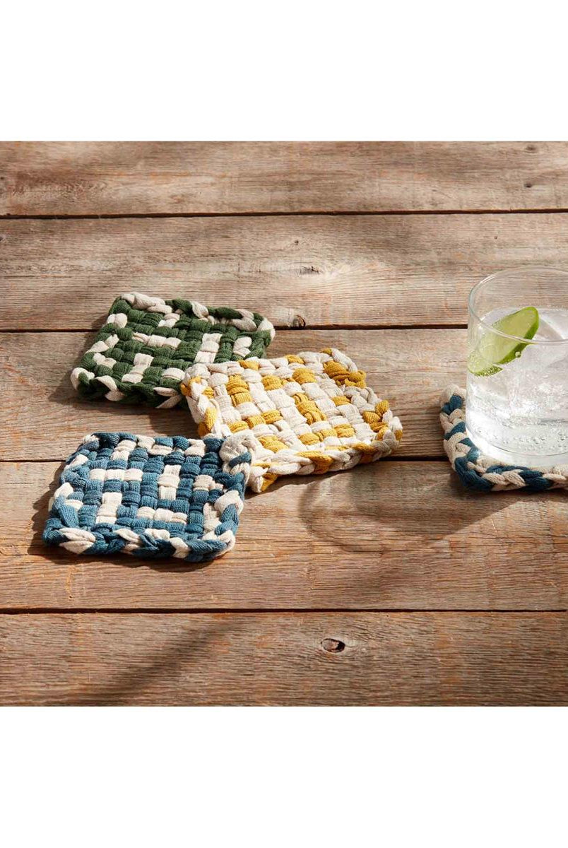 Mud Pie Woven Coaster Set-Home Decor & Gifts-Deadwood South Boutique & Company-Deadwood South Boutique, Women's Fashion Boutique in Henderson, TX