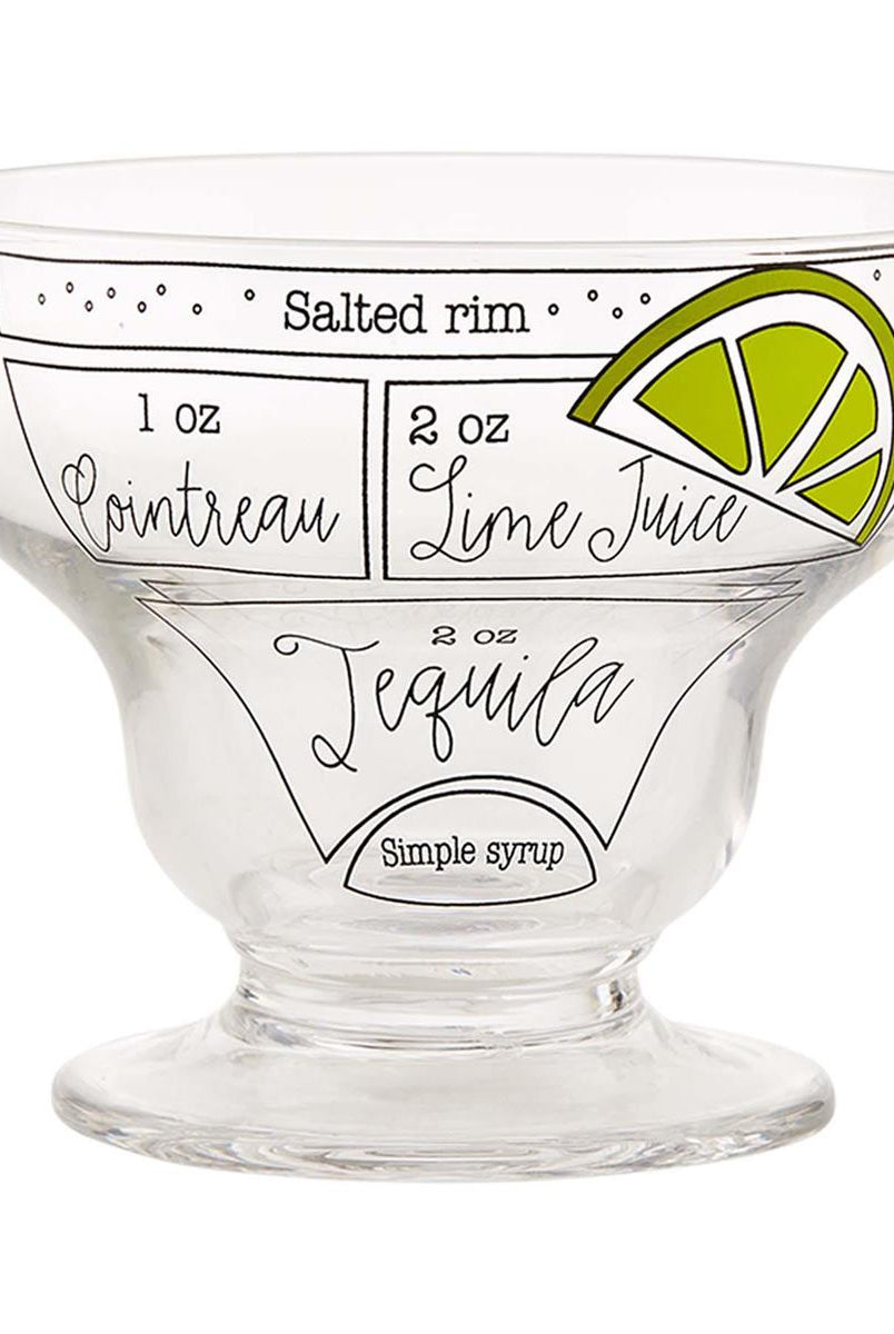 Mud Pie Margarita Recipe Glass-Home Decor & Gifts-Deadwood South Boutique & Company-Deadwood South Boutique, Women's Fashion Boutique in Henderson, TX