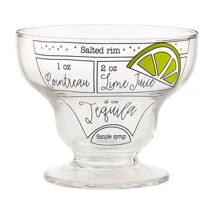 Mud Pie Margarita Recipe Glass Set-Home Decor & Gifts-Deadwood South Boutique & Company-Deadwood South Boutique, Women's Fashion Boutique in Henderson, TX
