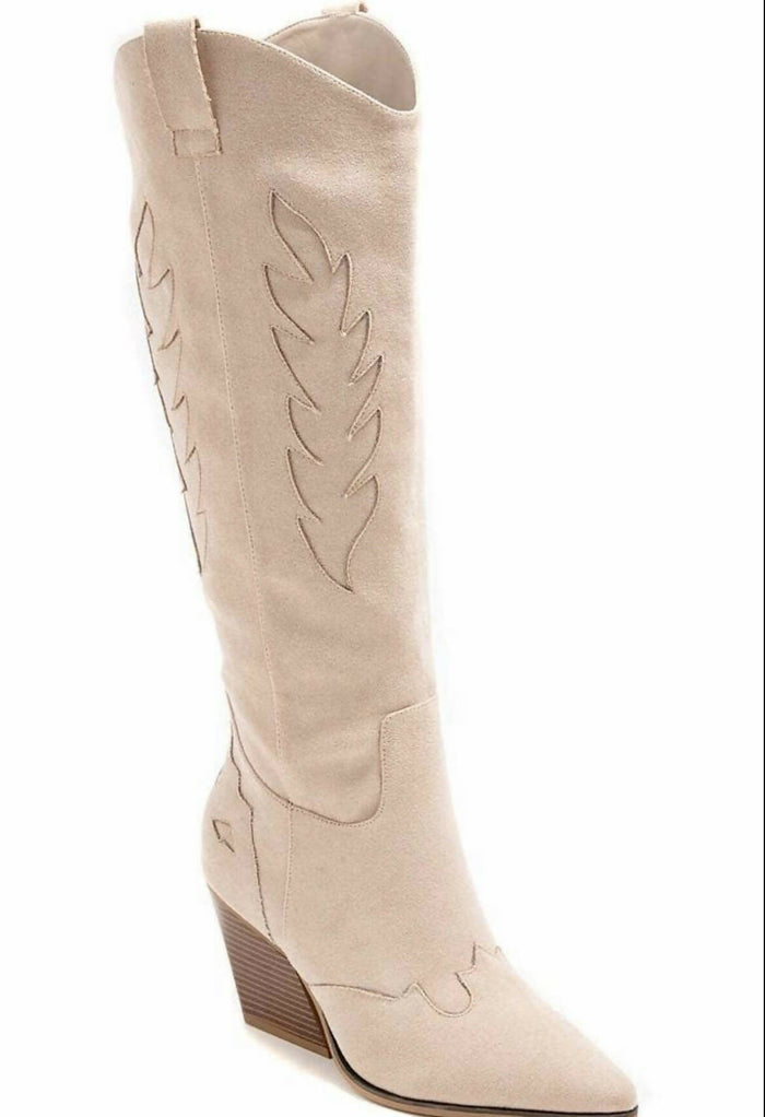 Marquiiz Beige Boots-Boots-Vintage Cowgirl-Deadwood South Boutique, Women's Fashion Boutique in Henderson, TX