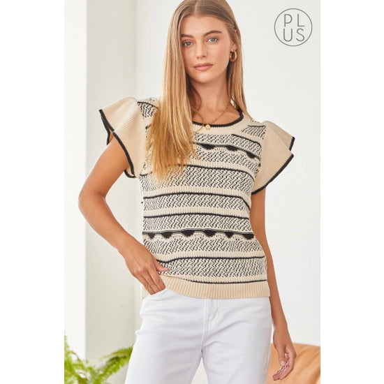 Knit Sweater Top-Sweaters-Deadwood South Boutique & Company-Deadwood South Boutique, Women's Fashion Boutique in Henderson, TX