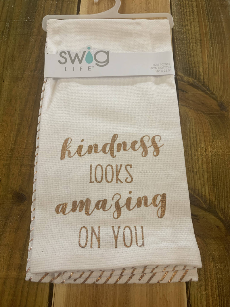 Kindness Bar Towel-Home Decor-Deadwood South Boutique & Company-Deadwood South Boutique, Women's Fashion Boutique in Henderson, TX