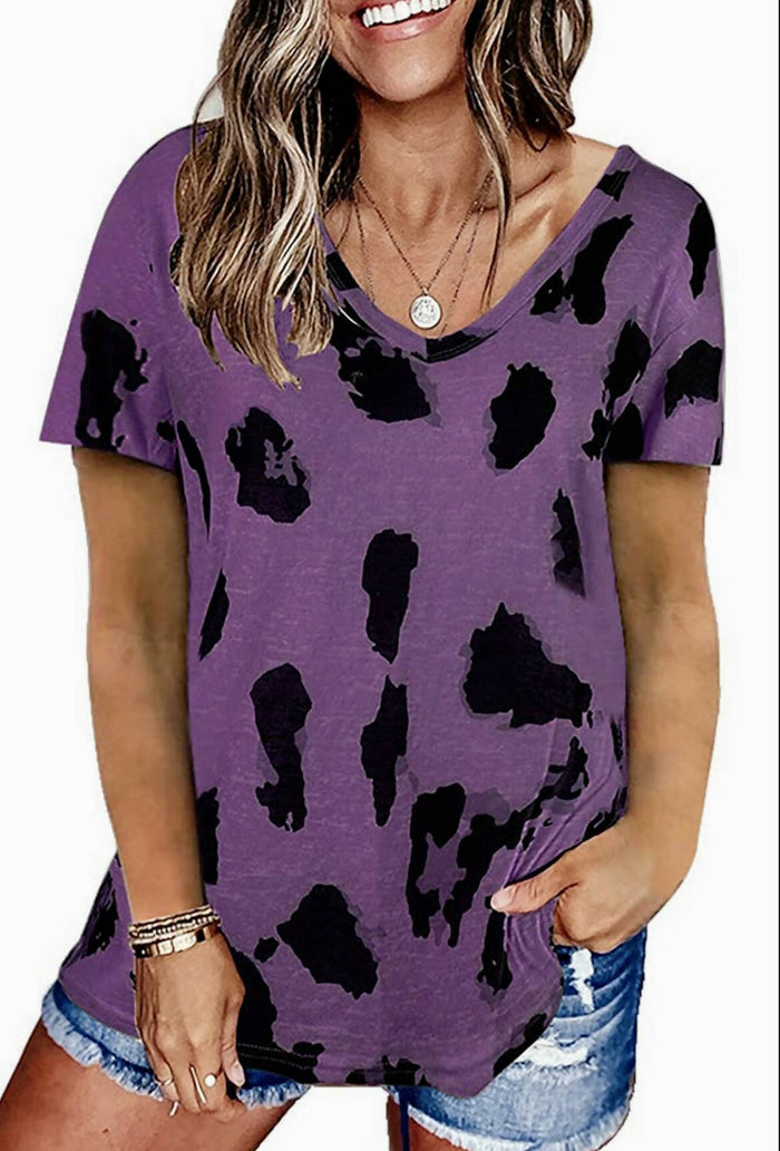 Purple Rain Top-Short Sleeves-Vintage Cowgirl-Deadwood South Boutique, Women's Fashion Boutique in Henderson, TX