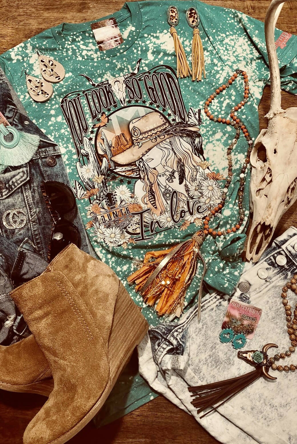 You Look So Good in Love-Graphic Tees-Vintage Cowgirl-Deadwood South Boutique, Women's Fashion Boutique in Henderson, TX